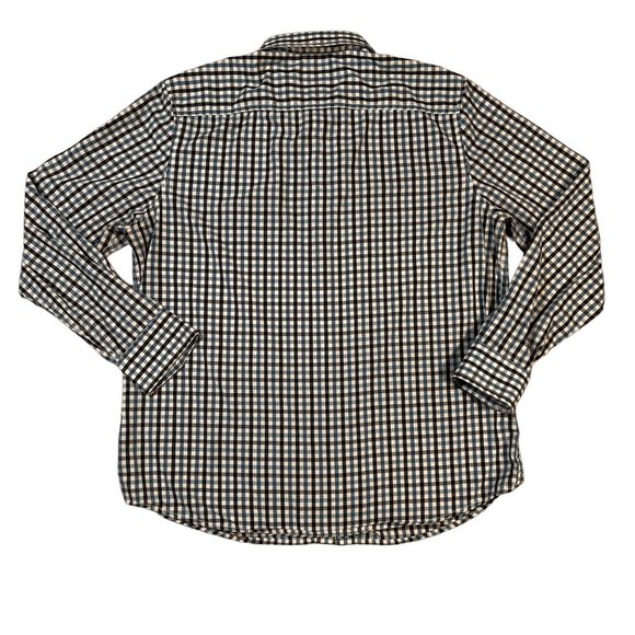 American Rag Shirt Men's Long Sleeve Button Up Oxford Plaid Blue Black White 2XL - Picture 8 of 11